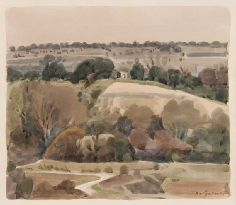 Italo De Grandi : Paysage de la Drôme