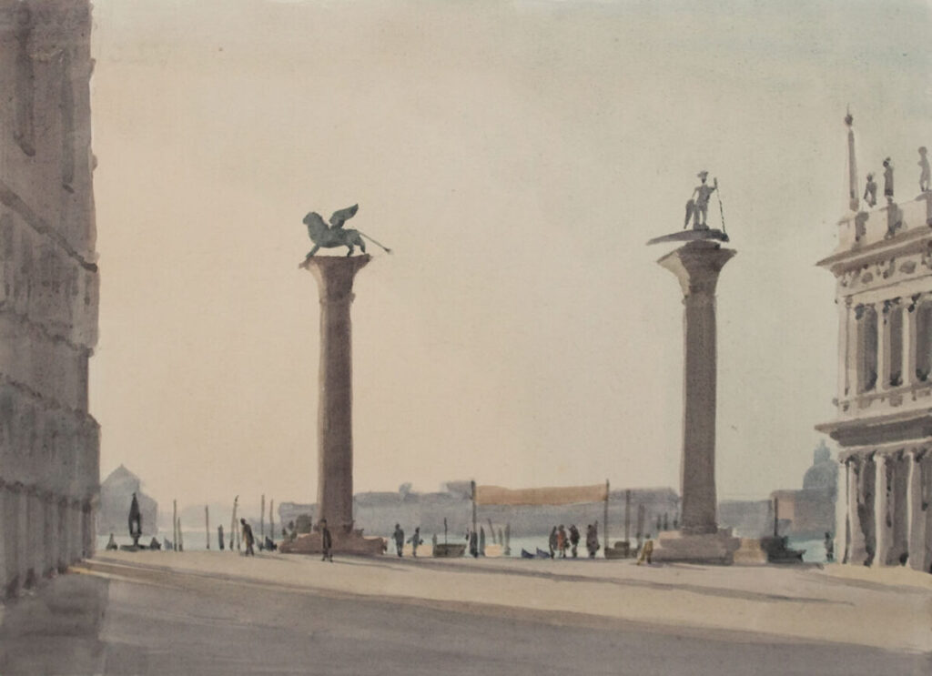 Italo De Grandi : Piazzetta tôt le matin