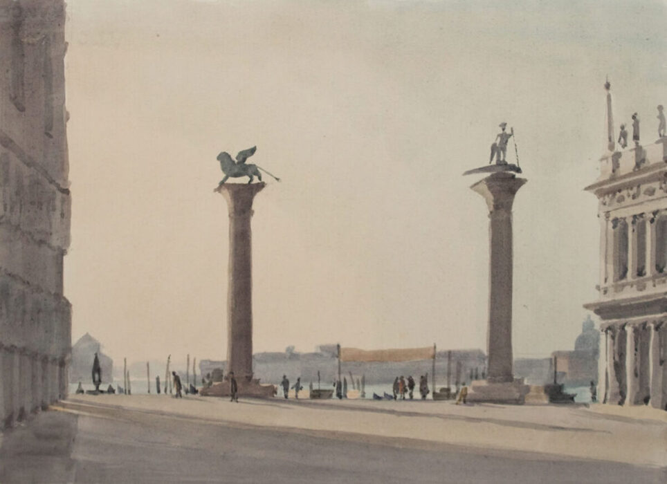 Italo De Grandi : Piazzetta tôt le matin