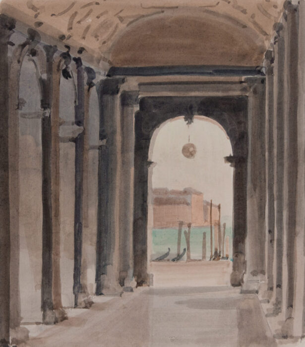 Italo De Grandi : Sous les arcades de la Biblioteca