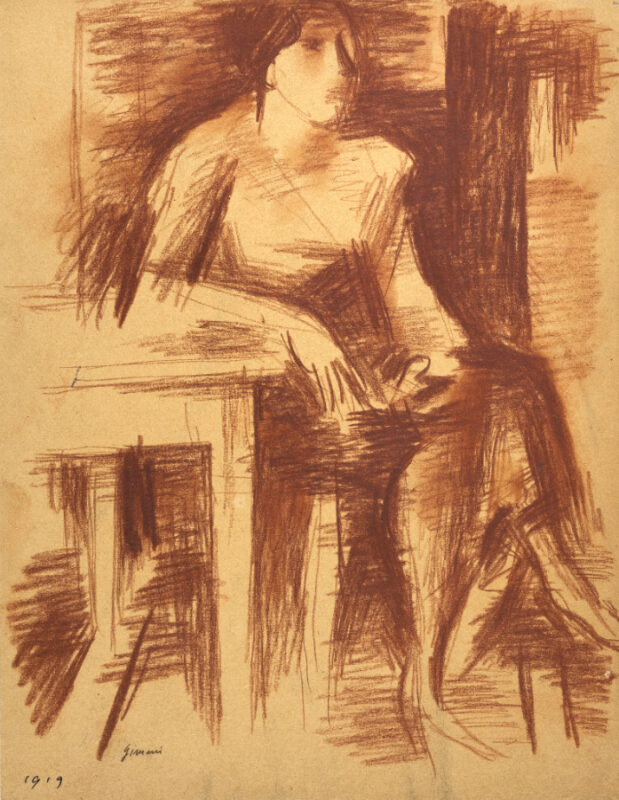 W Gimmi : Femme assise à table