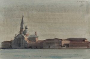Italo De Grandi : San Giorgio Maggiore le soir
