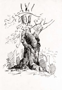 Casimir Reymond : Étude d'arbre et de feuillage