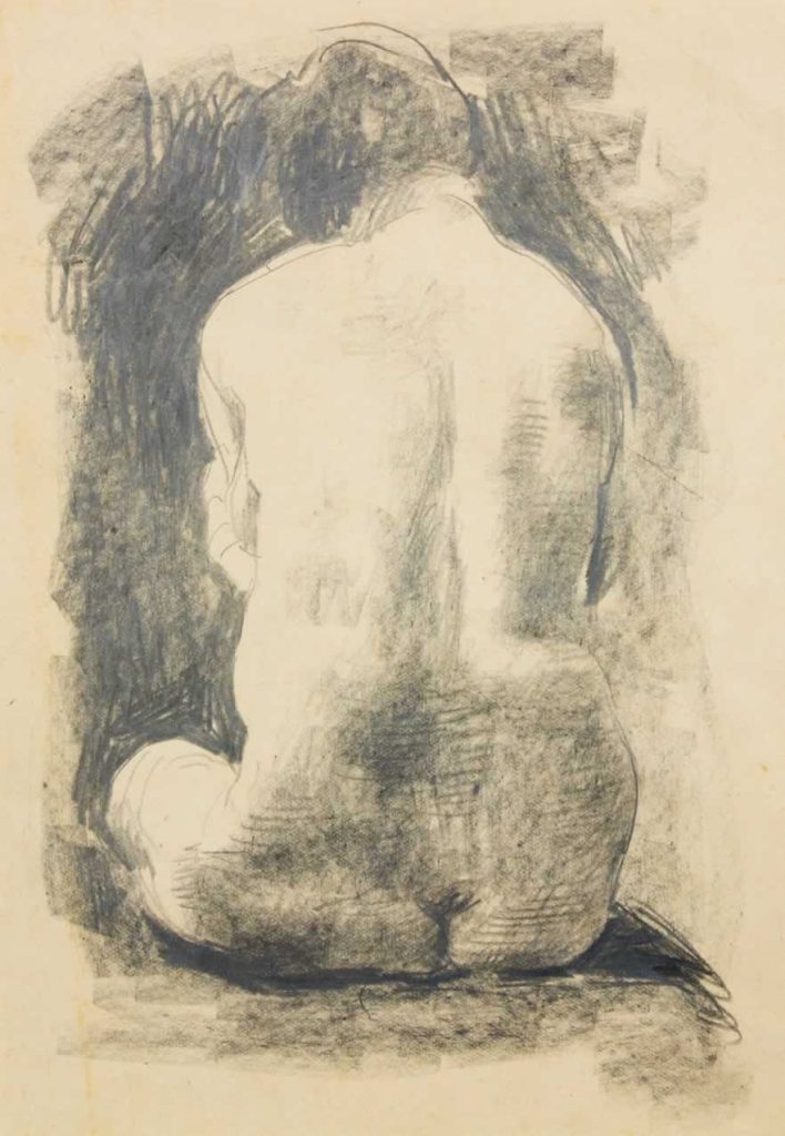 Casimir Reymond : Nu assis de dos