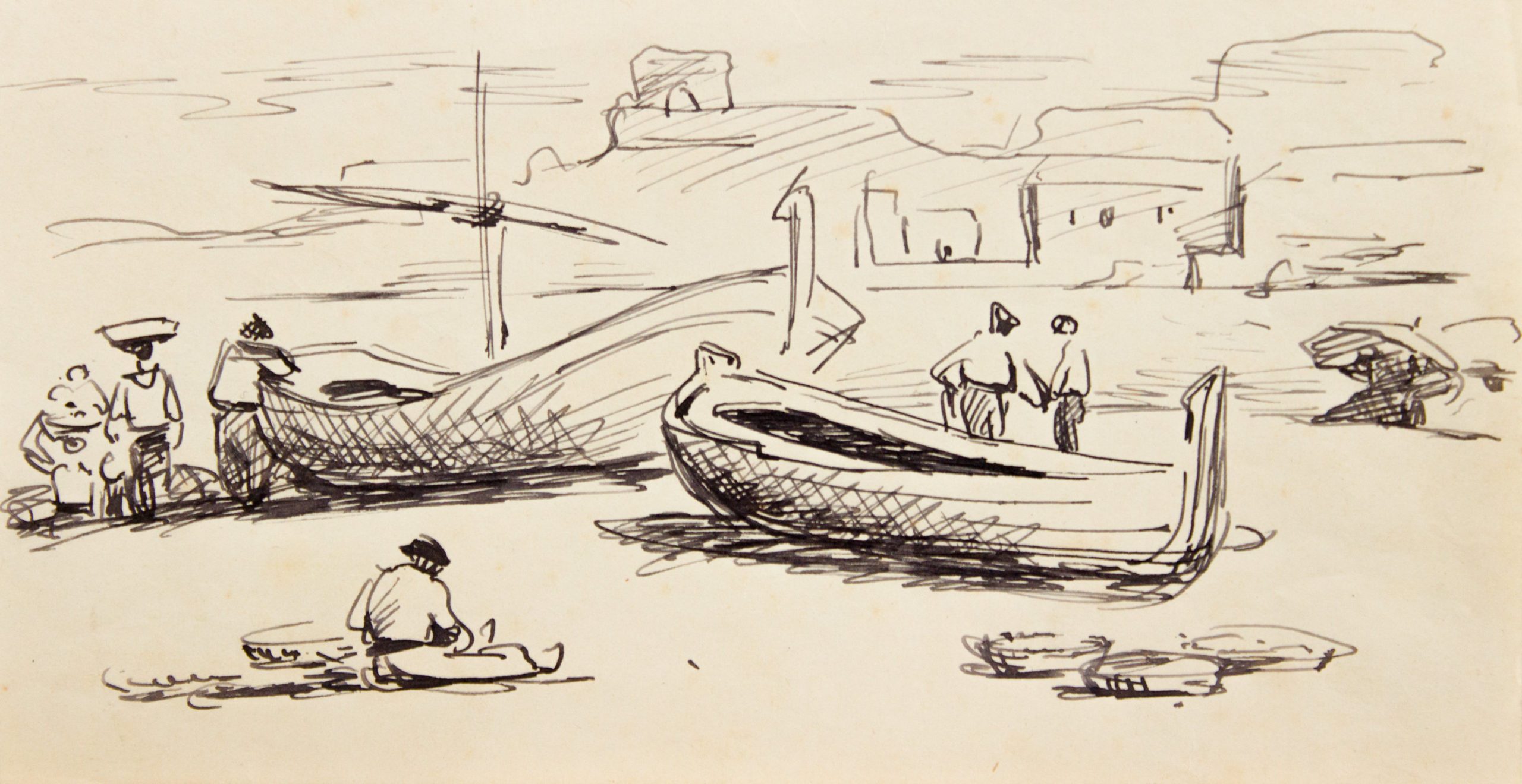 Casimir Reymond : Bateaux de pêche