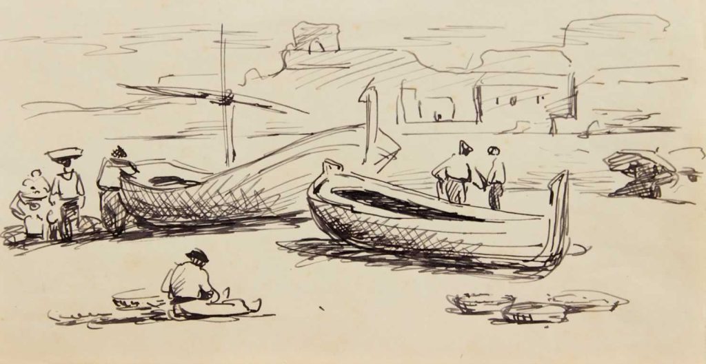 Casimir Reymond : Bateaux de pêche