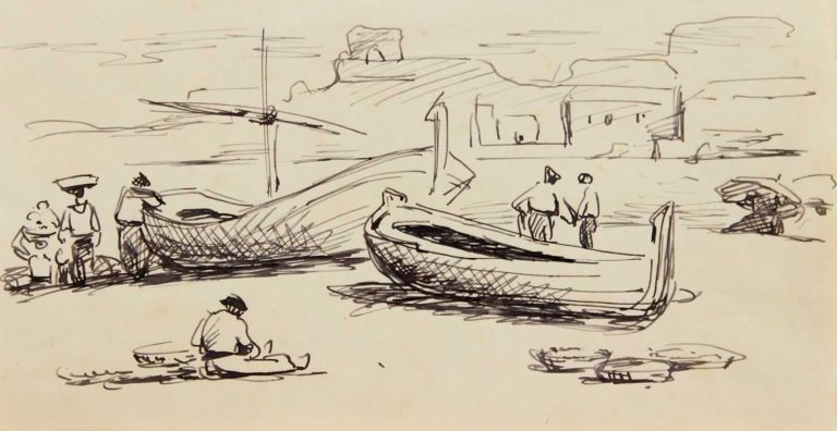 Casimir Reymond : Bateaux de pêche