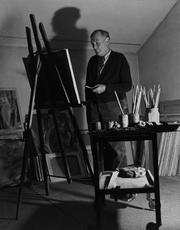 Rodolphe Théophile Bosshard dans son atelier de Chsrdonne