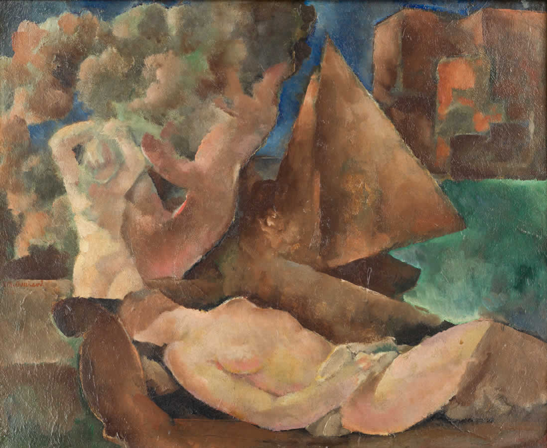 R.-Th. Bosshard : Nu à la voile