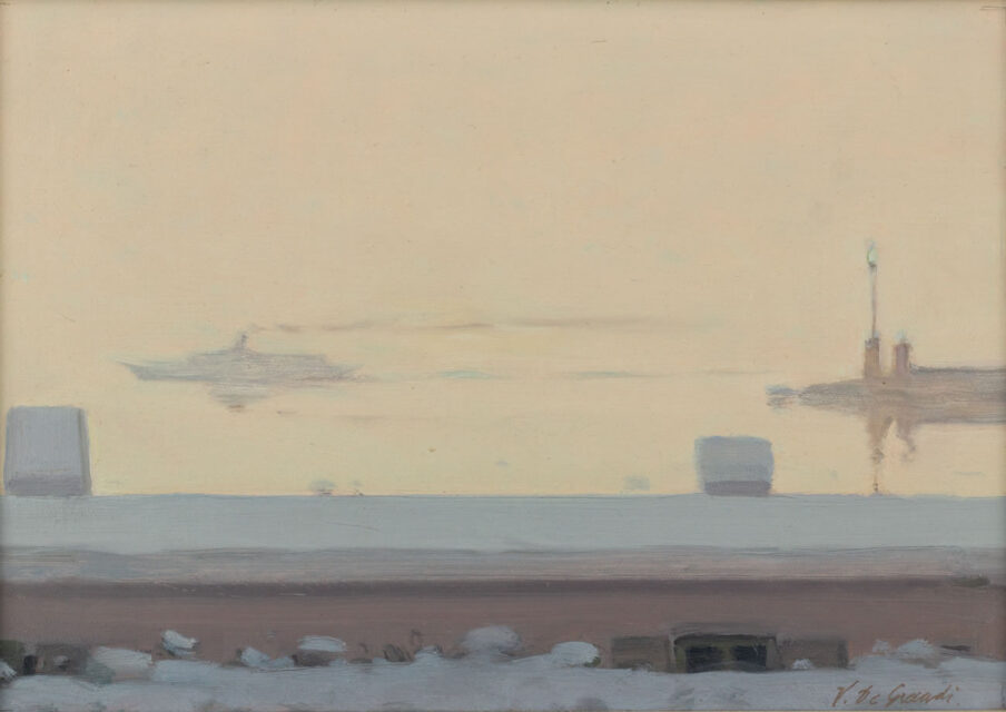 Vincent De Grandi : Port et lac en hiver
