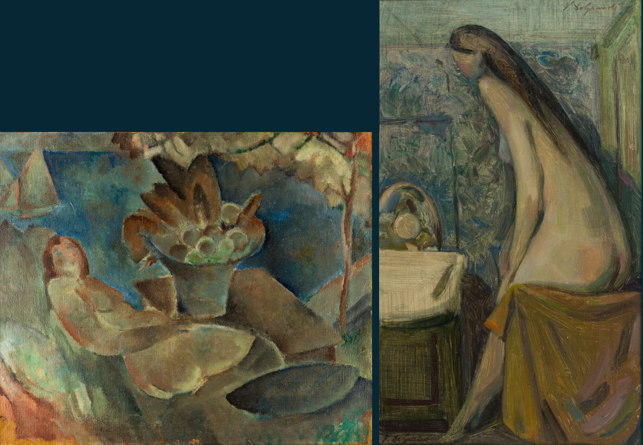 RTh Bosshard et V De Grandi : Nu à la corbeille et Pénombre