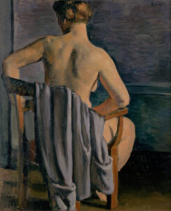 Wilhelm Gimmi : Nu au fauteuil de dos