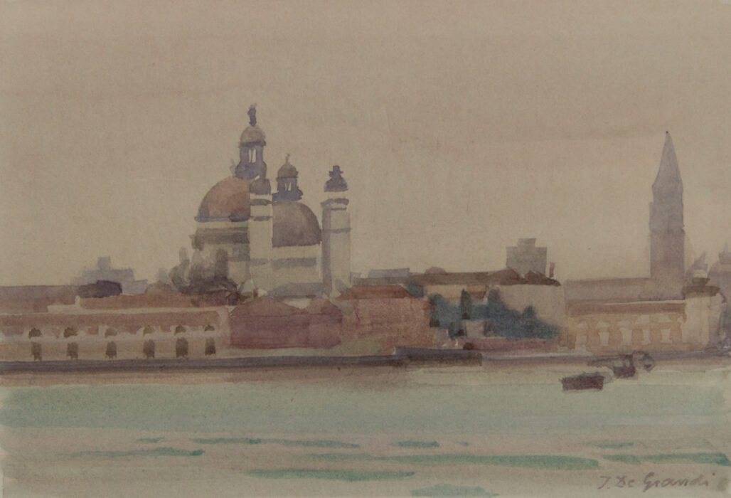 Italo De Grandi : La Salute vue de La Giudecca