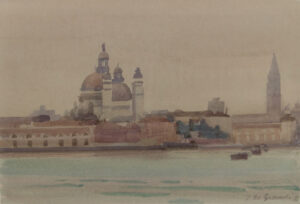 Italo De Grandi : La Salute vue de La Giudecca