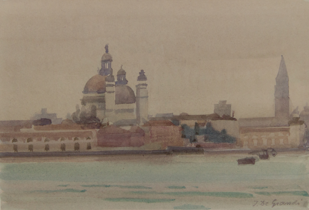 Italo De Grandi : La Salute vue de La Giudecca