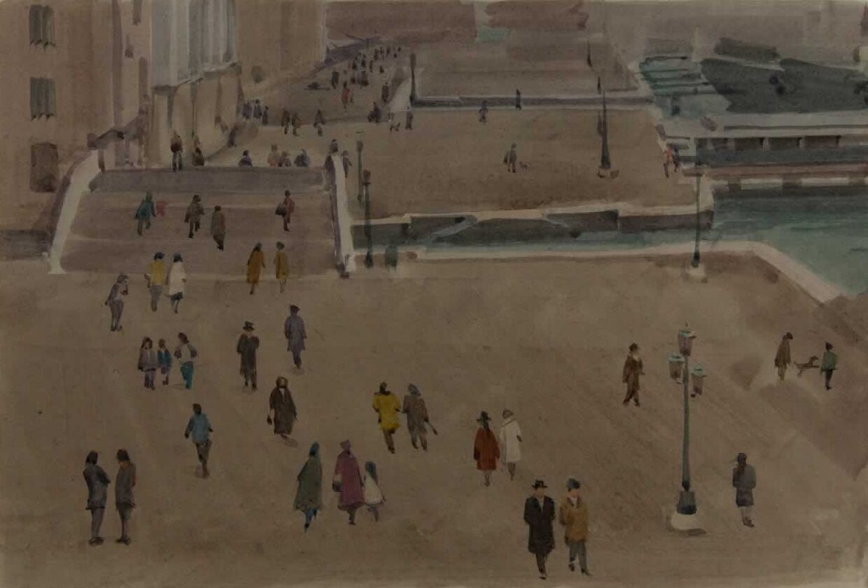 Italo De Grandi : Piétons, Riva degli Schiavoni