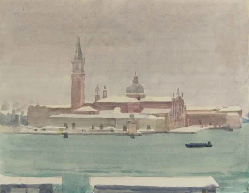 Italo De Grandi : Neige sur San Giorgio