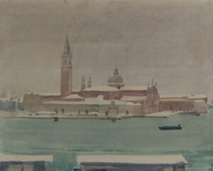 Italo De Grandi : Neige sur San Giorgio Maggiore