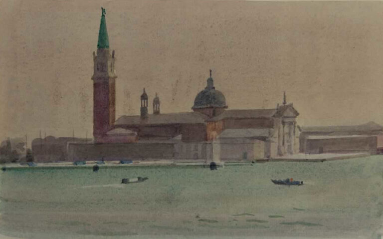Italo De Grandi : San Giorgio Maggiore en hiver