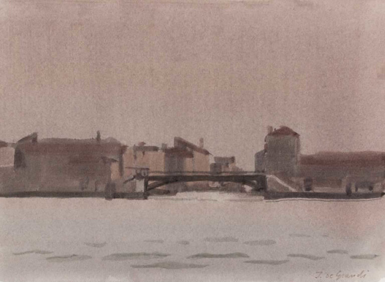 Italo De Grandi : Pont de fer à la Giudecca