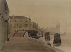 Italo De Grandi : Brouillard à La Giudecca