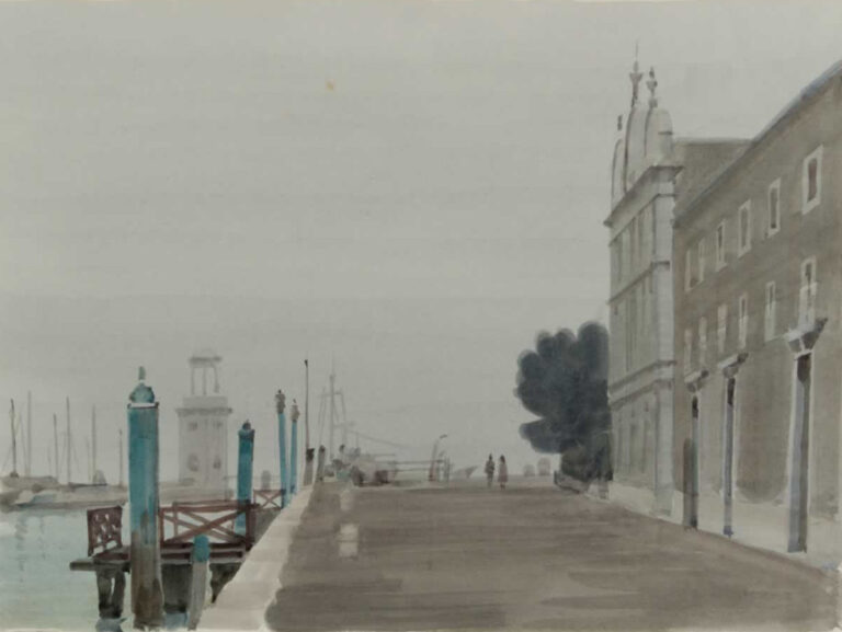 Italo De Grandi : La Giudecca par temps gris