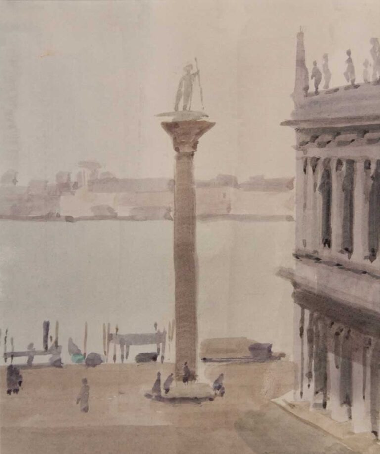 Italo De Grandi : La Piazetta, colonne San Teodoro
