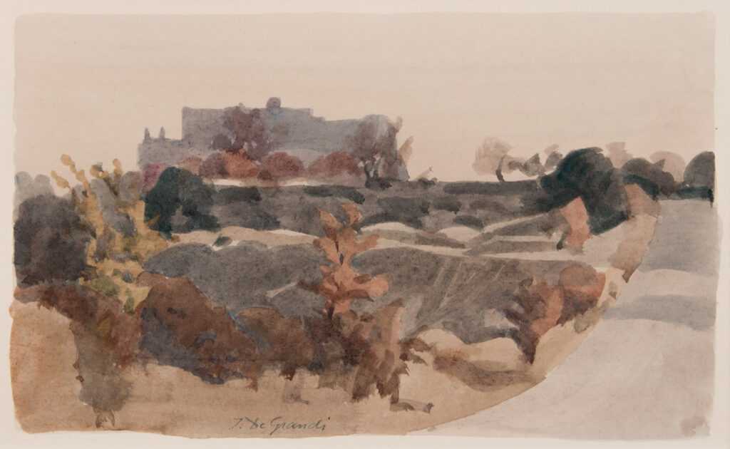 Italo De Grandi : Arrivée à Grignan l'hiver