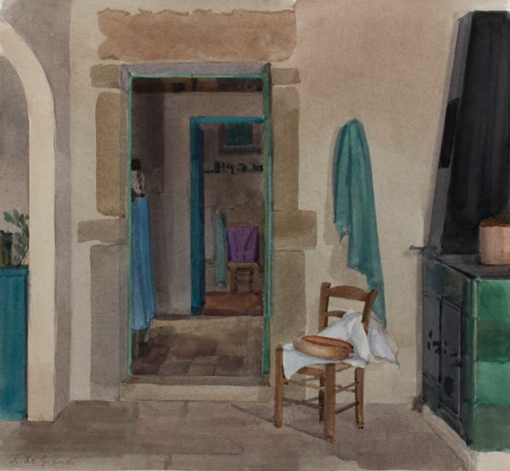 Italo De Grandi : Intérieur à la chaise