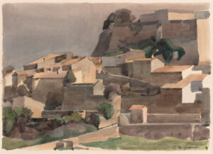 Italo De Grandi : Matin dans les remparts de Grignan