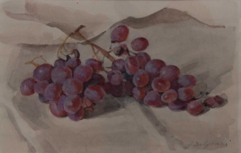 Italo De Grandi : Raisins sur lin