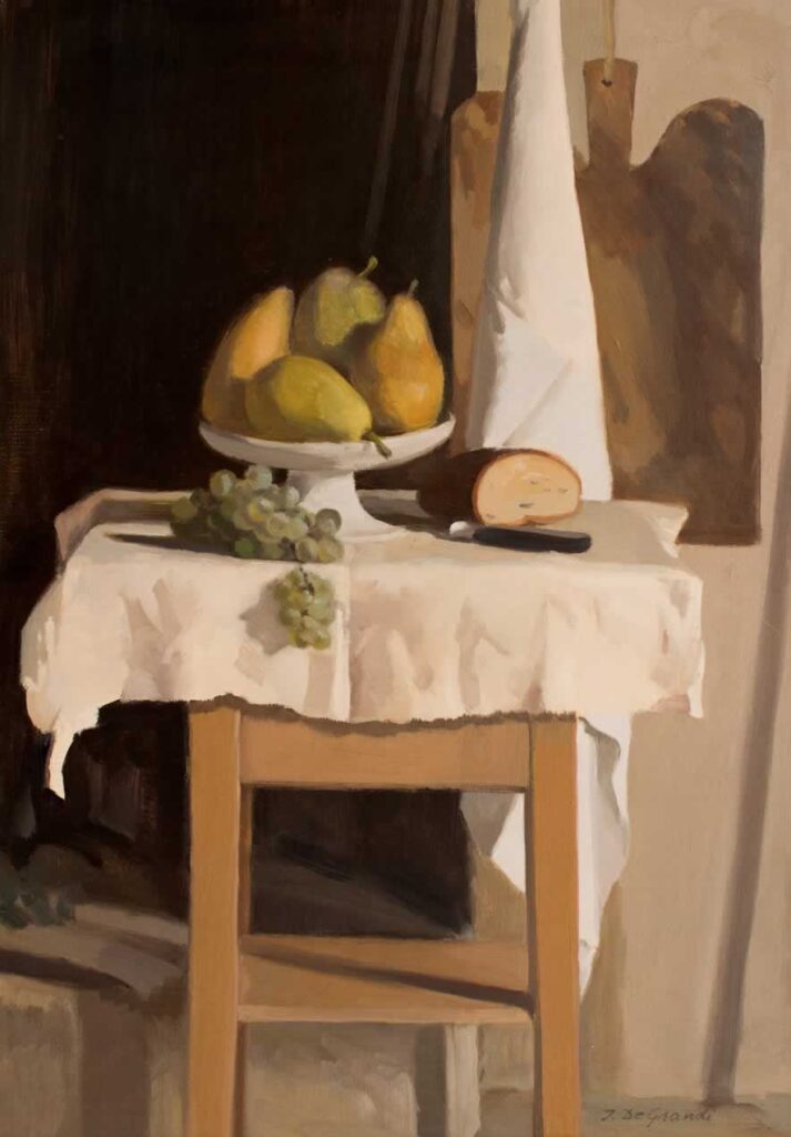 Italo De Grandi : Fruits aux linges blancs