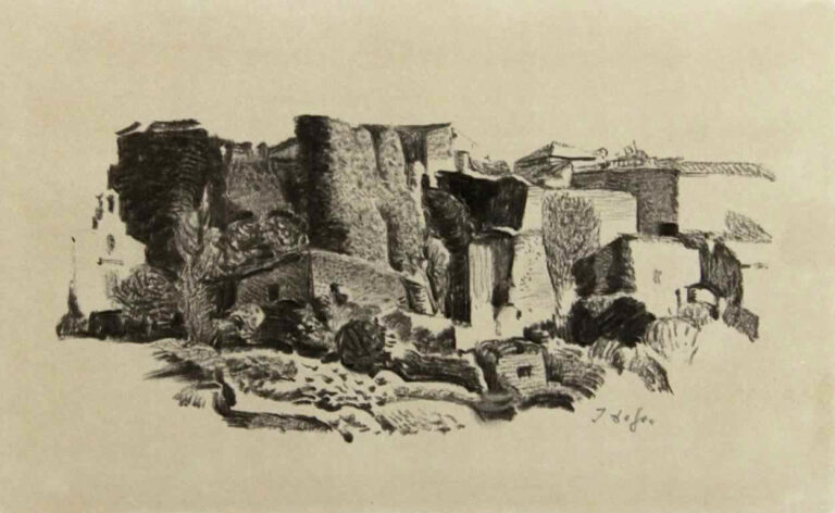 Italo De Grandi : Château couvert de lierre