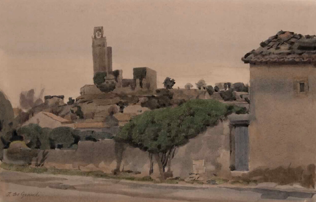 Italo De Grandi : Mur de Chamaret coiffé de son arbre