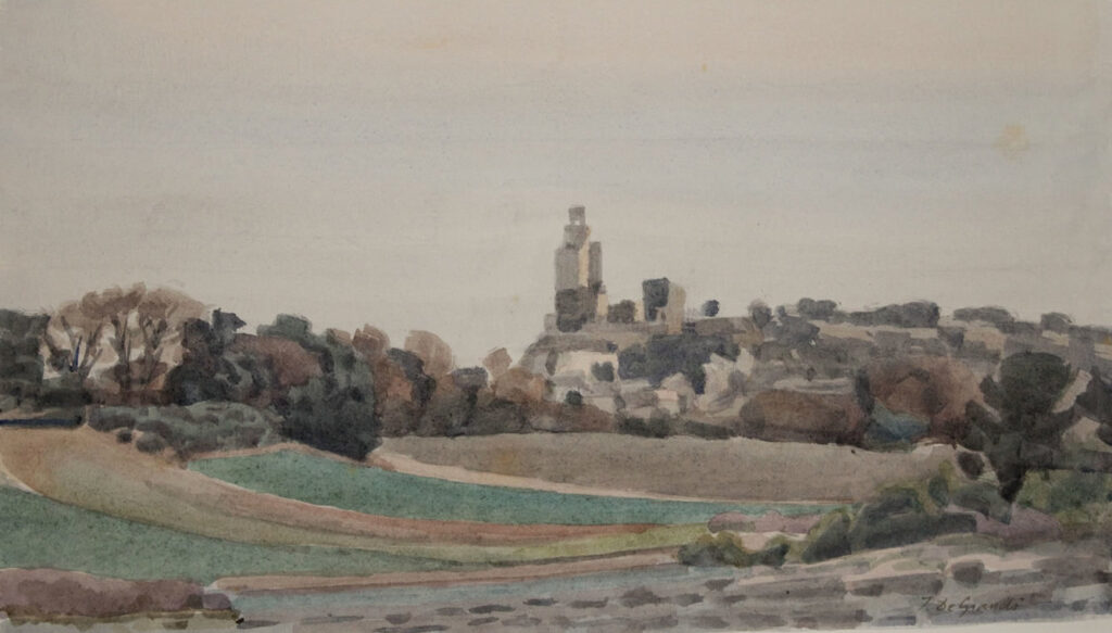 Italo De Grandi : Les champs à Chamaret